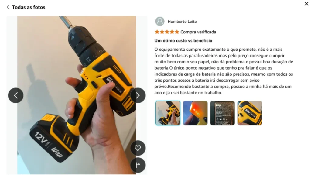 Benefícios da Parafusadeira/Furadeira WAP